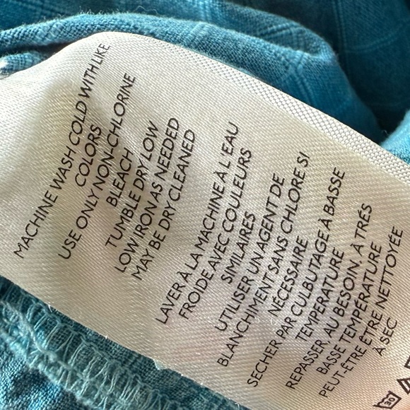 Free People Savannah Overalls 100% cotton flare jumpsuit blue sz small - Picture 10 of 11